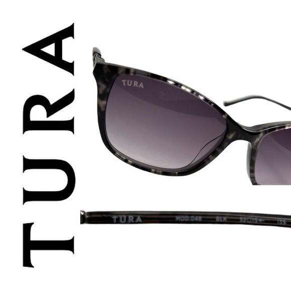 Tura Women’s Black Tortoise Shell Design Frames MOD 048BLK‎ 52 15 135
